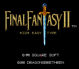 Final Fantasy II -is- Easy Type Title Screen